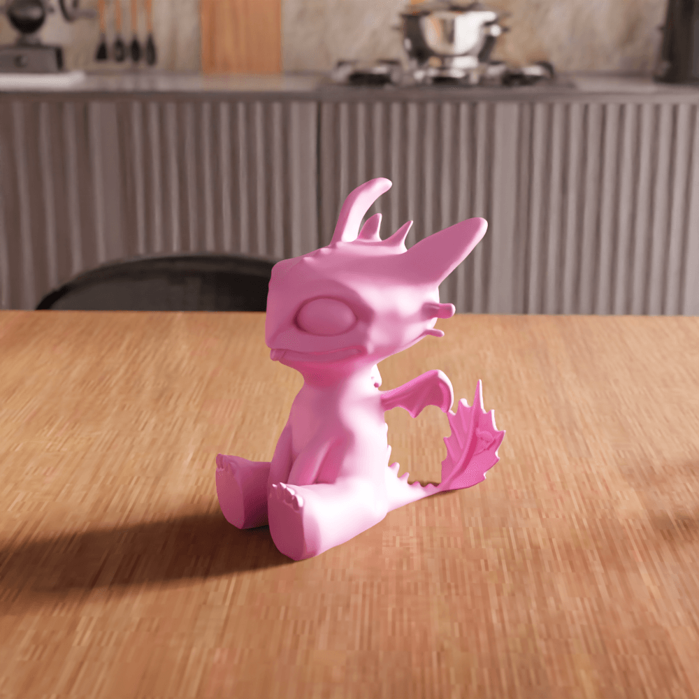 Light Fury Fantasy Dragon Figurine 3d model