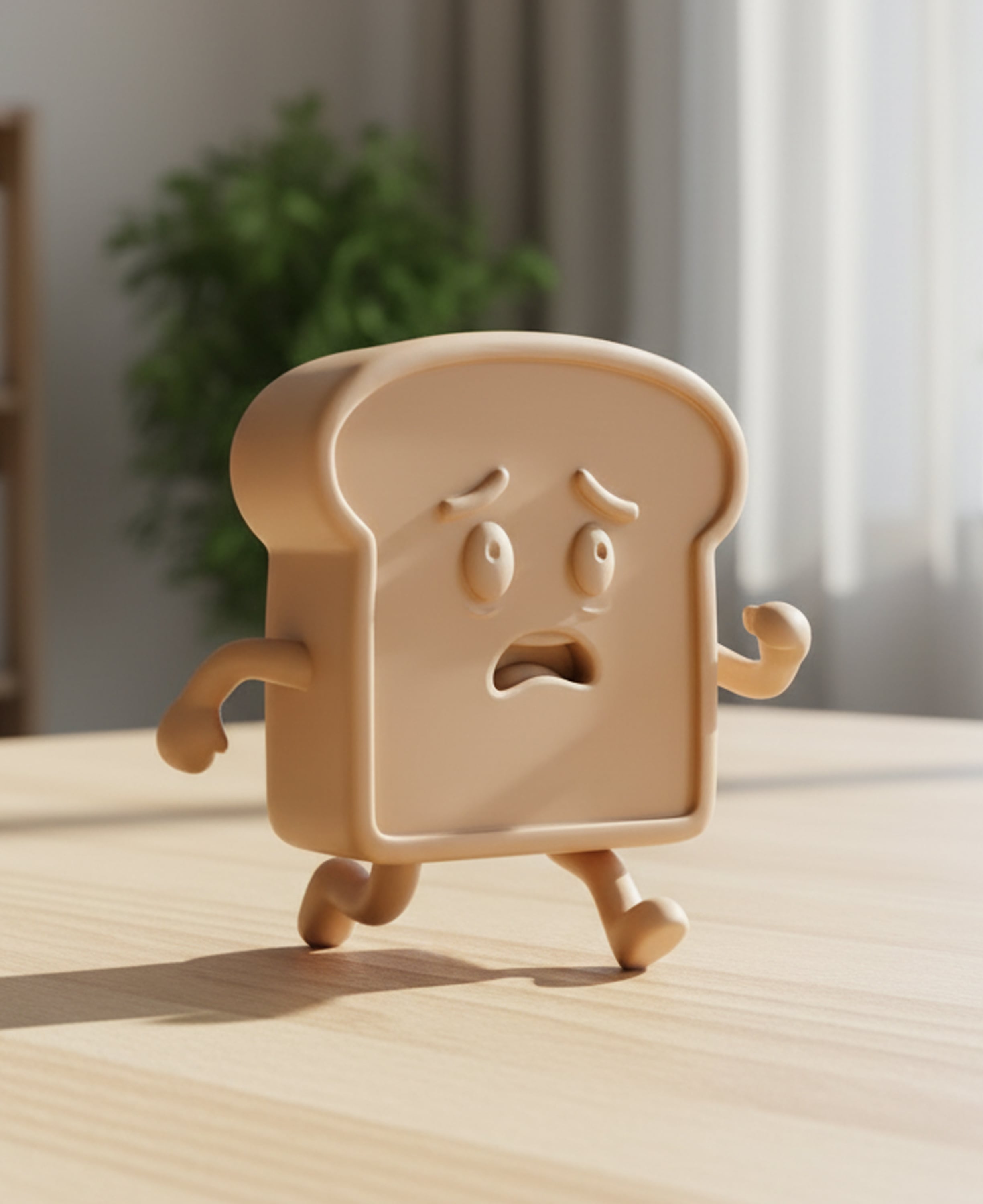 Running Toast Bread | Funny Kitchen Decor 3d model
