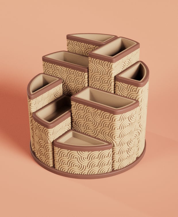 Desk Organizer 7X7 Ramen 3d model
