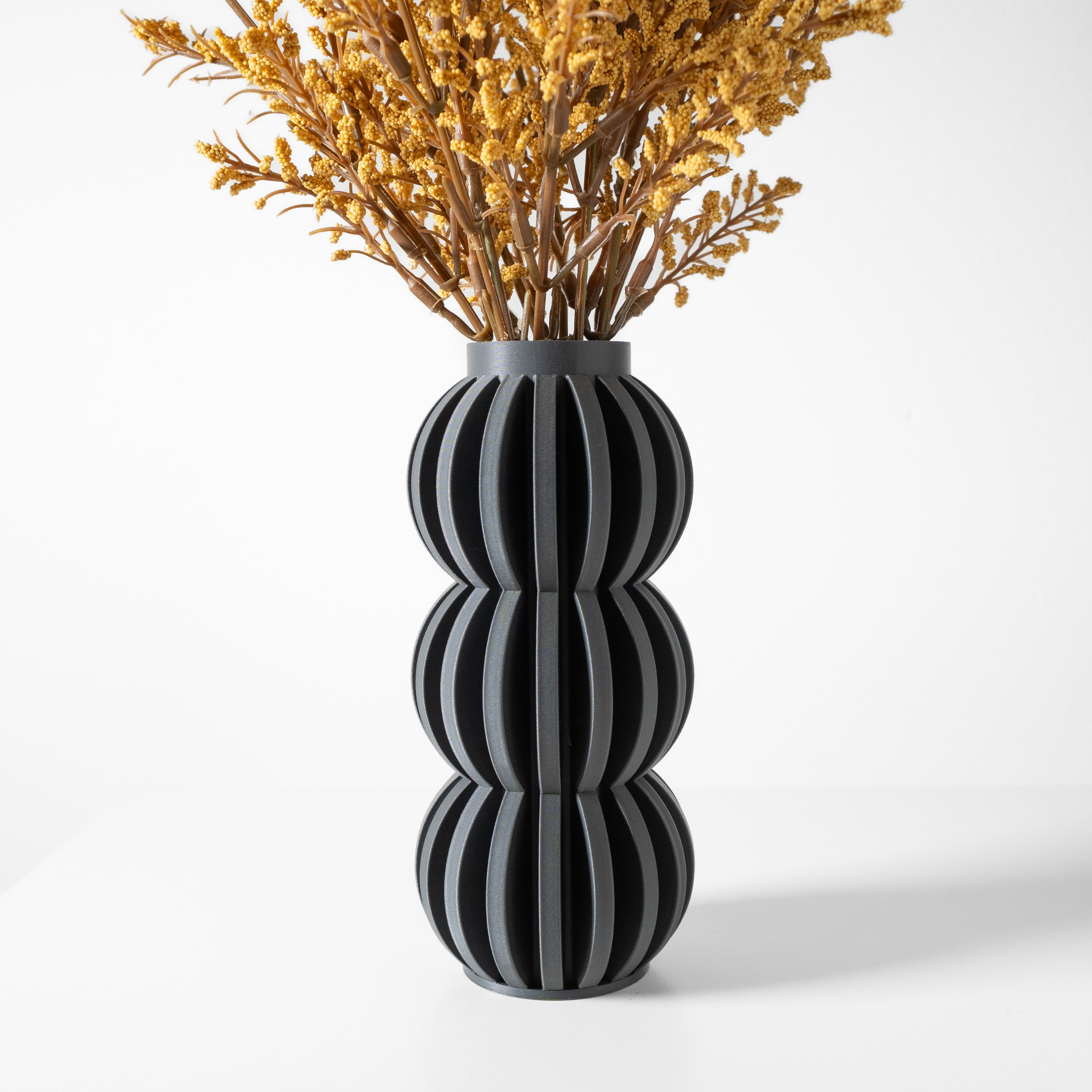 The Alura Vase, Modern and Unique Home Decor for Dried and Preserved Flower Arrangement | STL File 3d model
