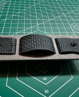 Multiboard MOLLE - 1 Column PALS Plate - Pushfit Secured Webbing Example - 3d model