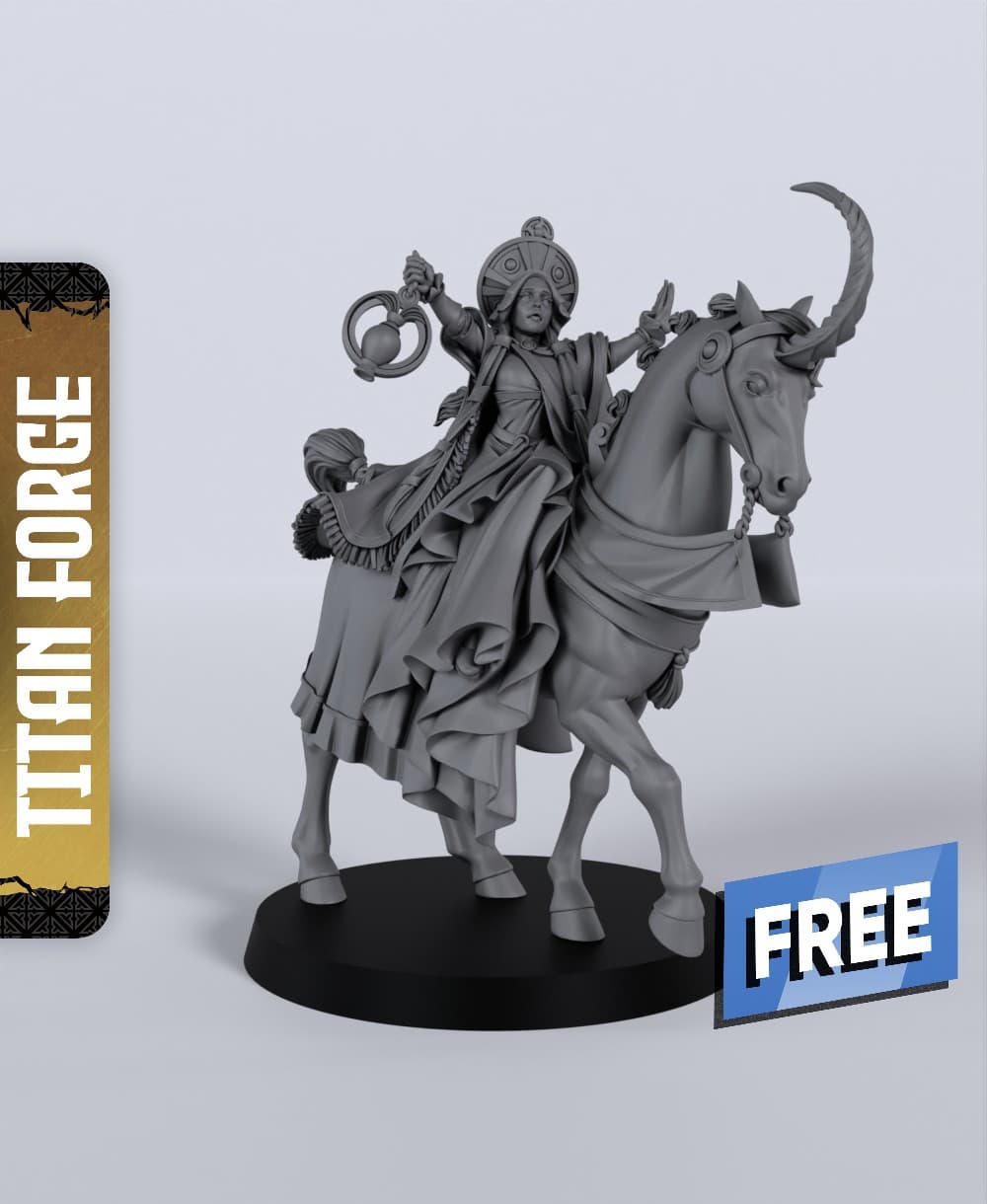 Damsel - With Free Dragon - 5e DnD Inspired for RPG and Wargamers 3d model
