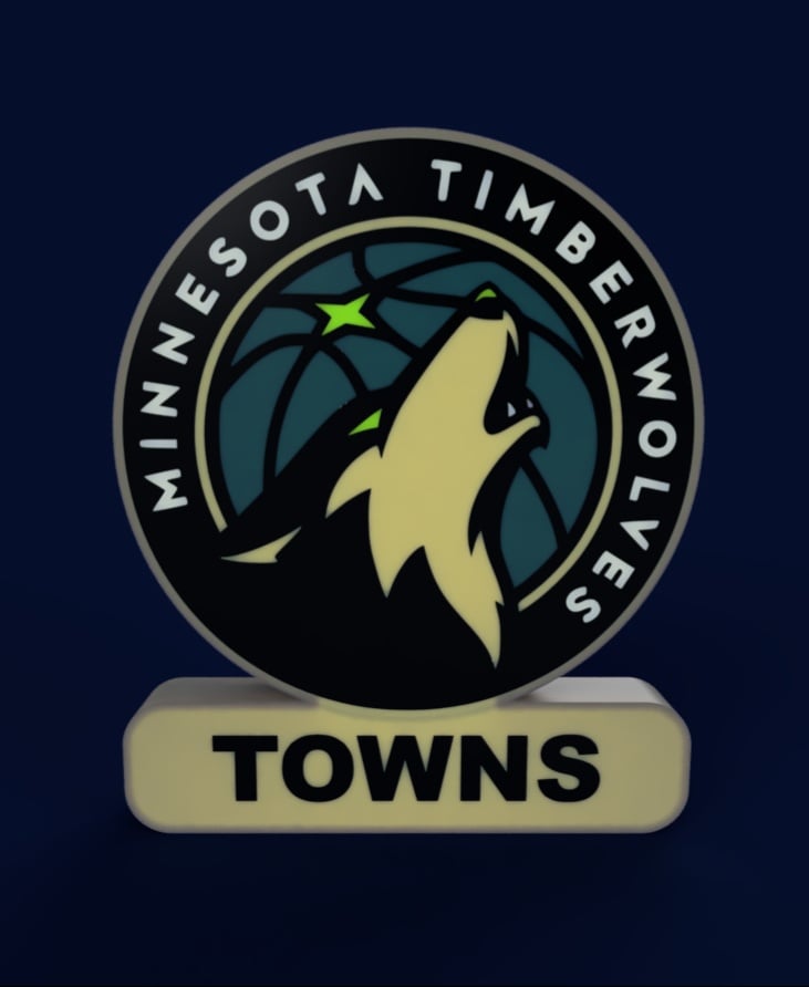 Minnesota Timberwolves Sign - LED Strip Compatible 3d model