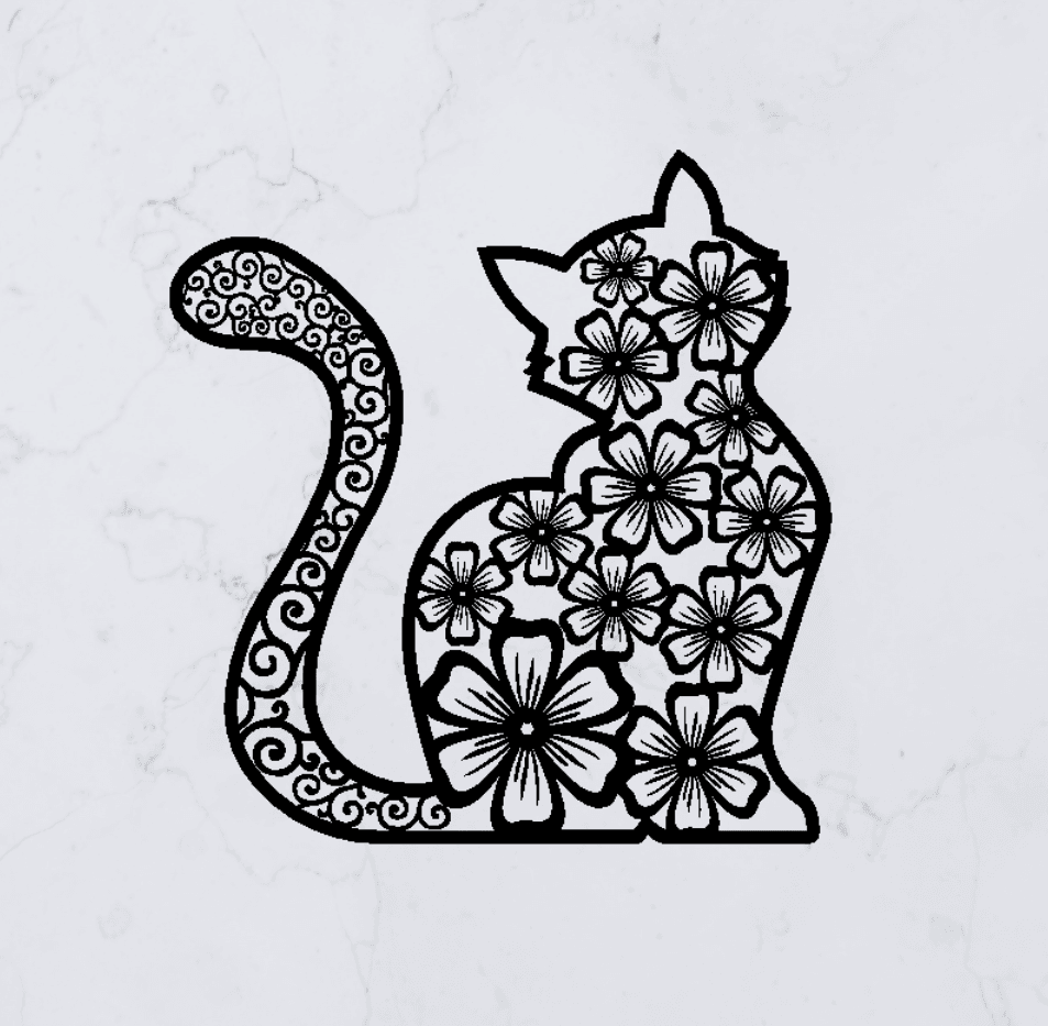 Cat Decoration 3d model
