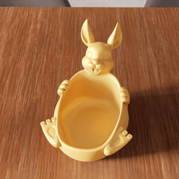 Easter Bunny Bowl - Rabbit Decorative Candy Dish 3d model