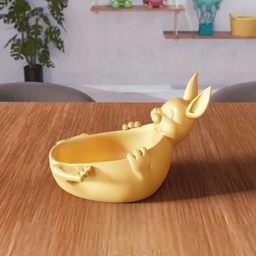 Easter Bunny Bowl - Rabbit Decorative Candy Dish 3d model