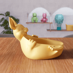 Easter Bunny Bowl - Rabbit Decorative Candy Dish 3d model