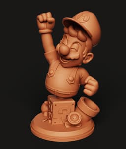 Super Mario Bust STL | Video Game Icon 3D Print | Gamer Gift 3d model