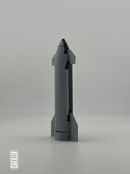 Starship rocket Kit card 3d model