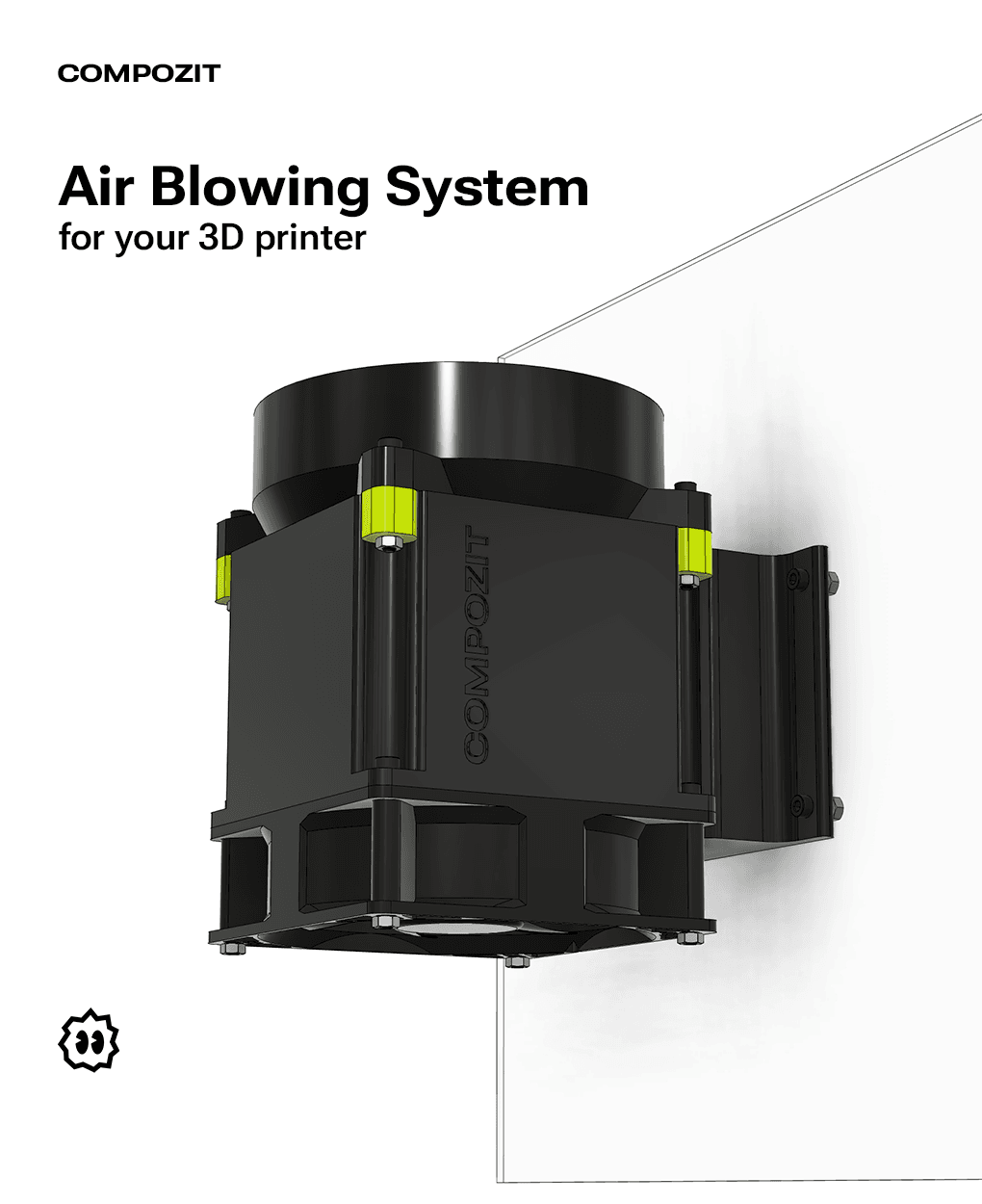 Air blowing system for 3D printer 3d model