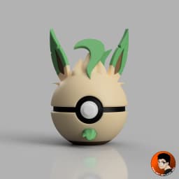 Pokemon 0470 - Leafeon Pokeball 3d model