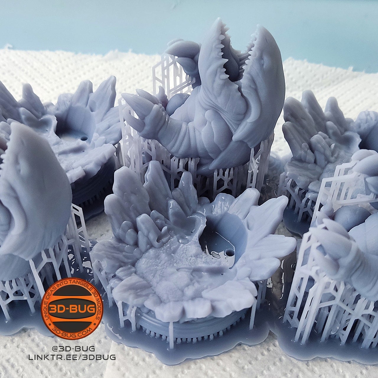 Stylized Land Shark Creature Miniature 3d model