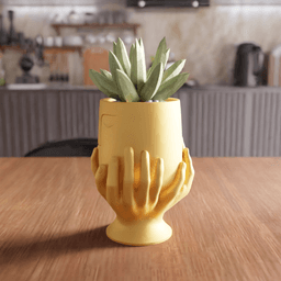 Face Silhouette Emotion Planter / Vase Statue 3d model