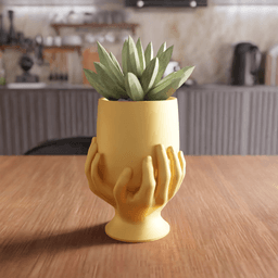 Face Silhouette Emotion Planter / Vase Statue 3d model