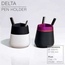 DELTA | Pen Holder with divider 3d model