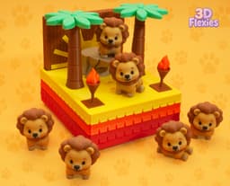 Flexi Lion 3D Print 3d model