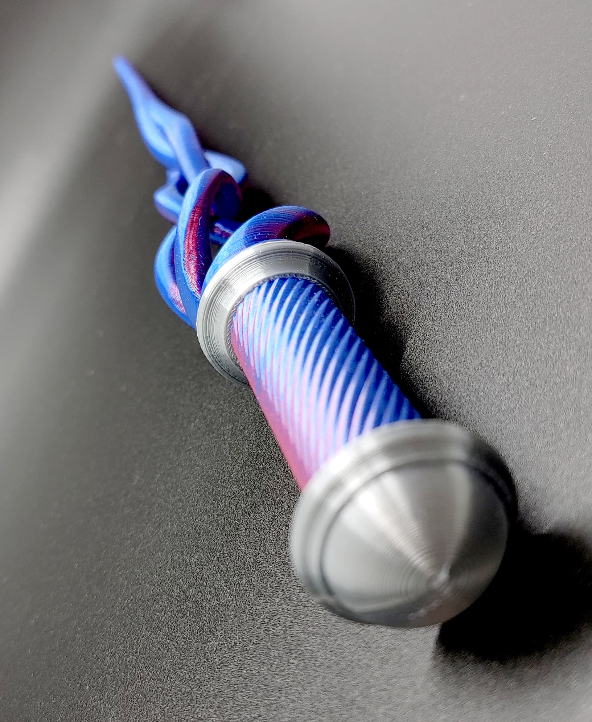 My Wand - My Wand by Bugman_140 in Eryone dual color silk blue and red PLA and PolyMaker Chrome Silk PLA - 3d model