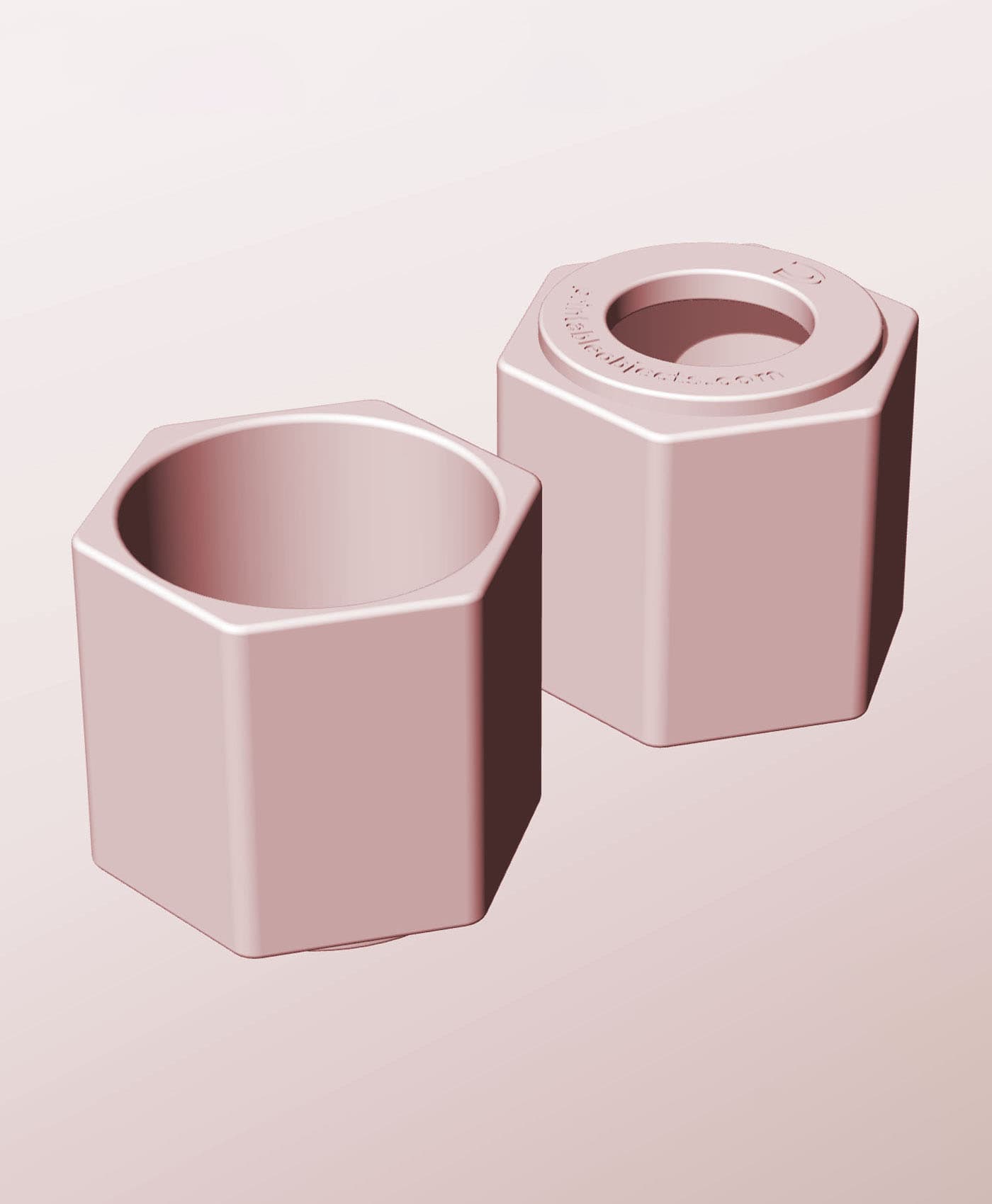 CH68-70-P Pierced container modular stackable module bin box 3d model