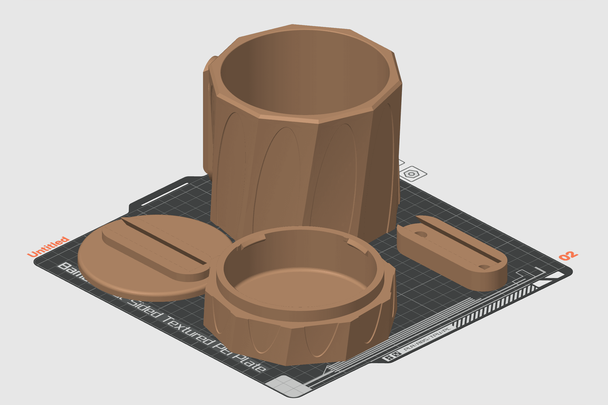 Twisted Deco Planter 3d model