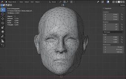 Creepy Low Poly Head 3d model