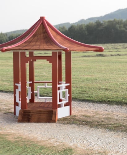 japanese temple 3d model