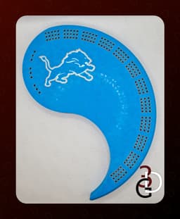 Yin Yang Cribbage Board - Detroit Lions 3d model