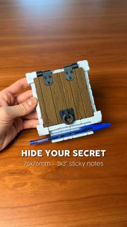 SECRET NOTE (2) | STICKY NOTES HOLDER & STENCILS 3d model