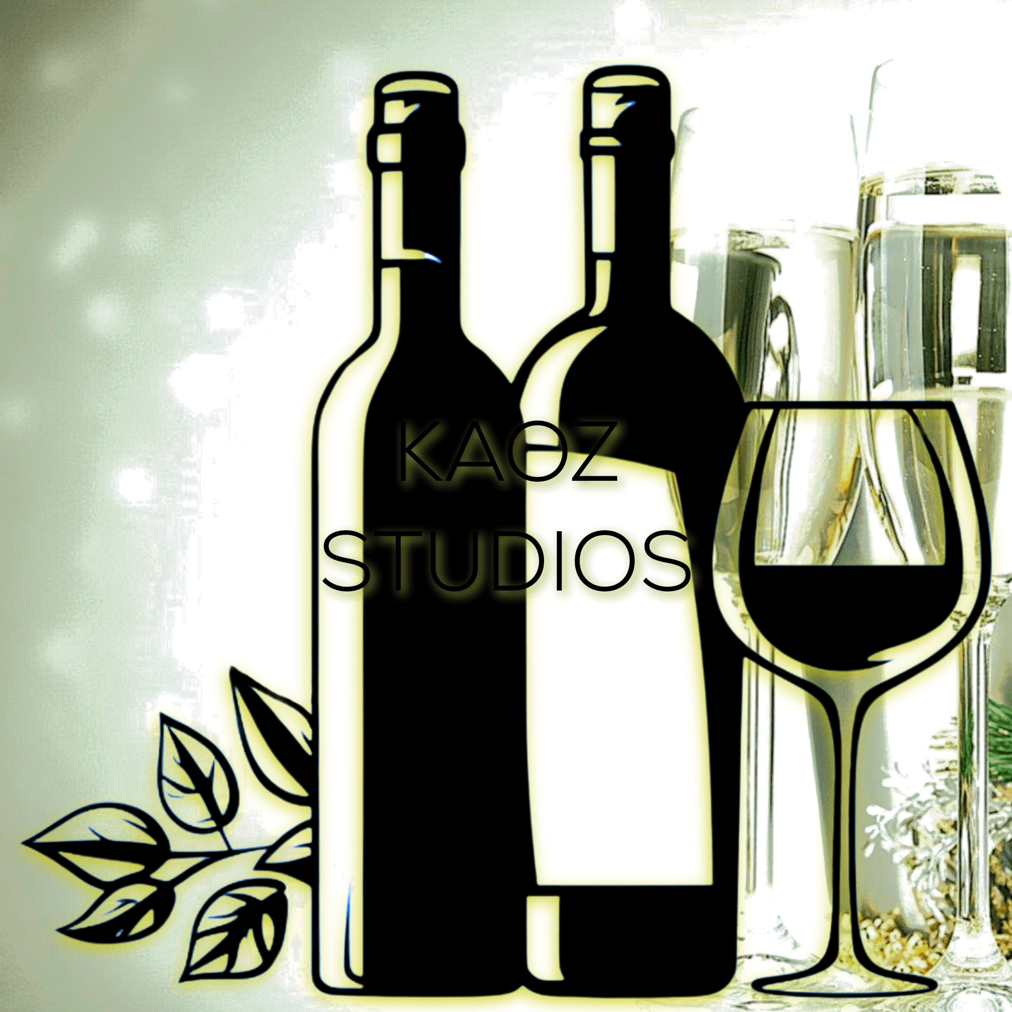 wine bottles wall art champagne wall decor Happy new Years party decoration 3d model