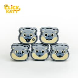 Hippo - Clicker Fidget Toy Keychain 3d model