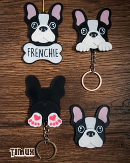 FRENCH BULLDOG KEYCHAINS SET 3d model