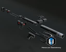 E-11D Blaster Rifle - 3D Print Files 3d model