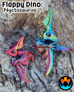 Tiny Pterodactyl and Nyctosaurus 3d model