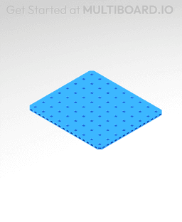 8x9 MU - Small Thread Offset MU - MultiBoard Plate 3d model