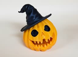 Scary Pumpkin and tealight 3d model