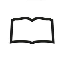 Open Book Cookie Cutter STL File - 4 inches 3d model