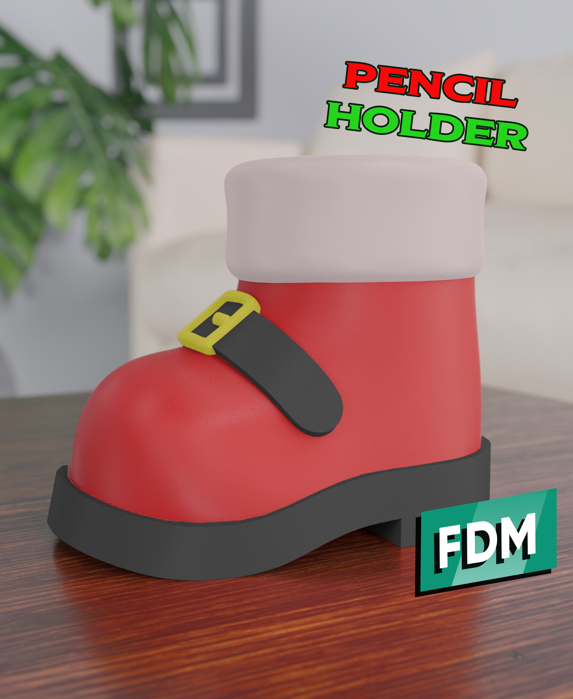 Christmas - Pencil Holder 3d model