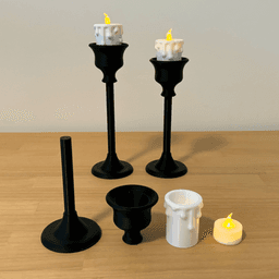 Candle Sticks for Tea Light LED Candles 3d model