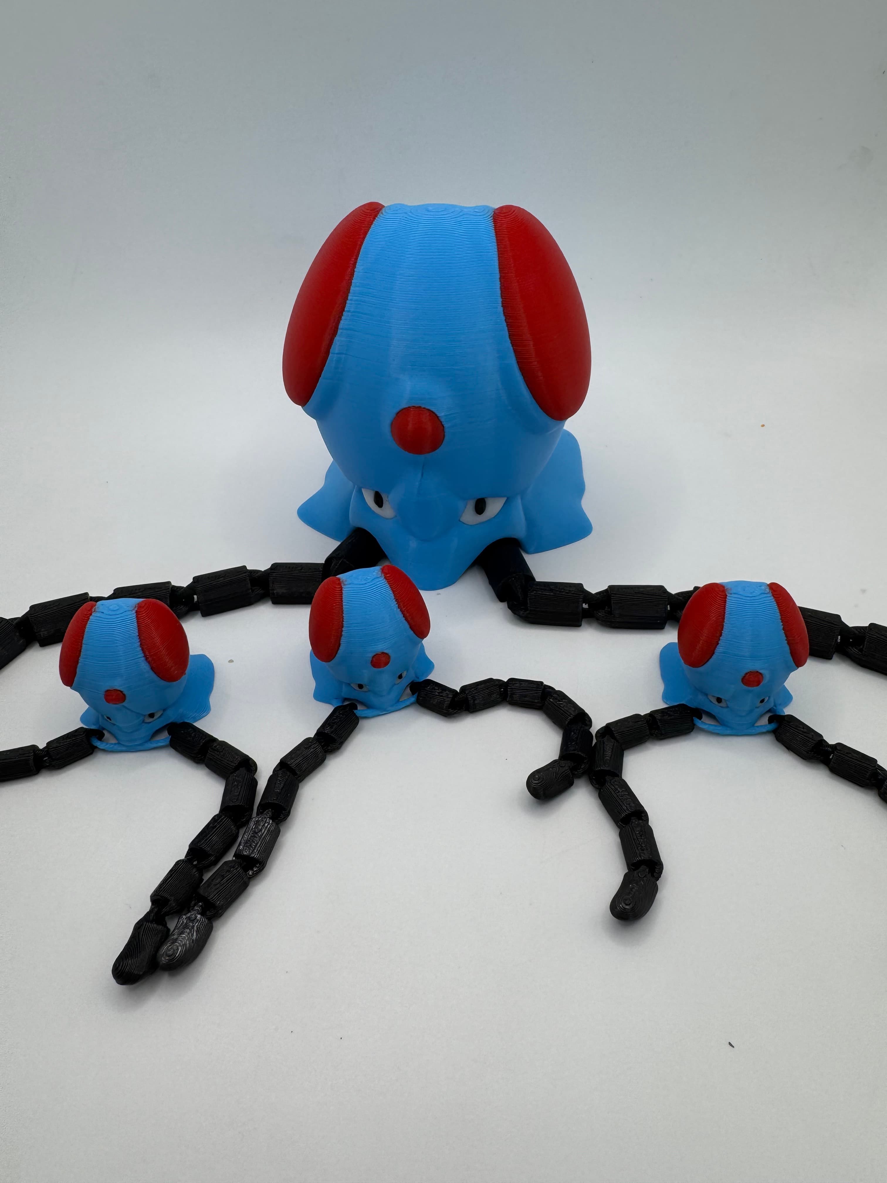 Articulated Tentacool (no support, 3mf included, print in place) 3d model