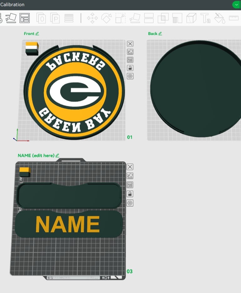 Green Bay Packers Sign – LED Strip Compatible 3d model