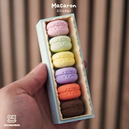 Macaron Box Fidget Clicker | Cute Bakery Toy 3d model