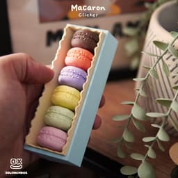 Macaron Box Fidget Clicker | Cute Bakery Toy 3d model