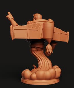 Buzz Lightyear Take-Off Statue | Stylized Space Ranger Figurine 3d model