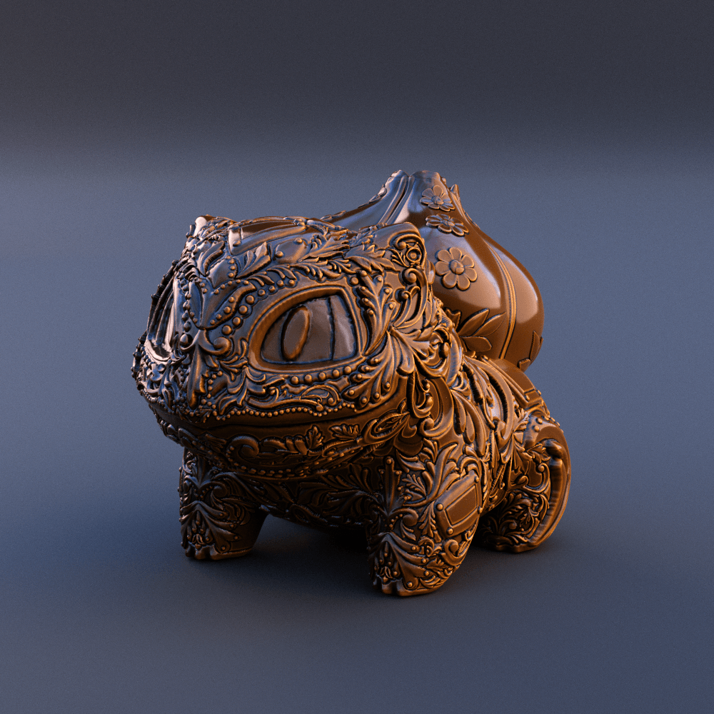 001. Bulbasaur - Basic & Ornamental 3d model