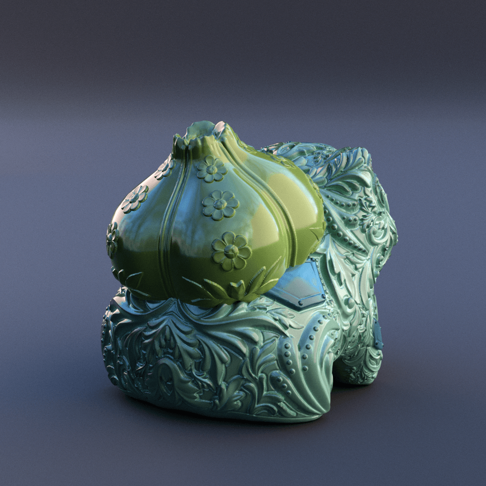 001. Bulbasaur - Basic & Ornamental 3d model