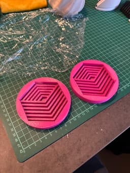 Geometric Cube Pattern Coaster - TPU Mold for Jesmonite Casting 3d model