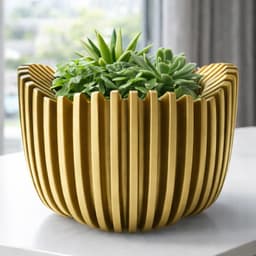 FLUTED RIBBED PLANTER 3d model