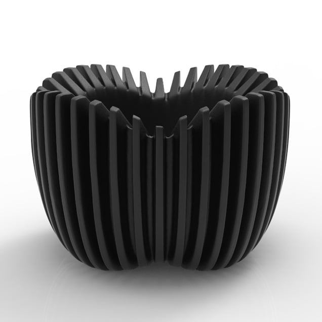 FLUTED RIBBED PLANTER 3d model