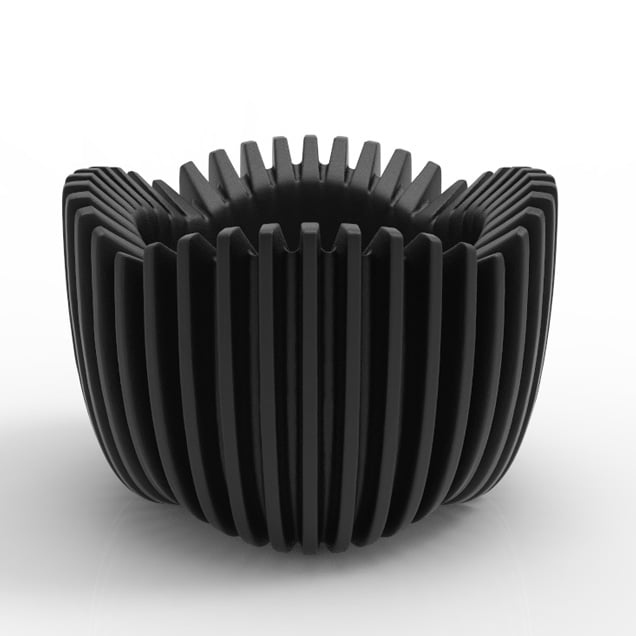 FLUTED RIBBED PLANTER 3d model