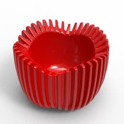 FLUTED RIBBED PLANTER 3d model