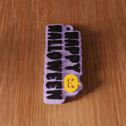 Happy Halloween Spooky Keychain 3d model